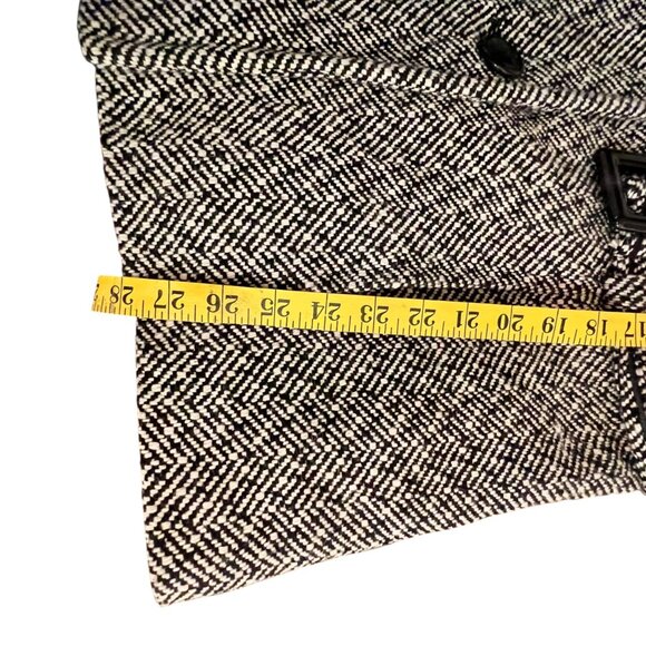 Giacca Herringbone Wool Overcoat Peacoat Polished Preppy Career Size 1X/ XL - Picture 9 of 13